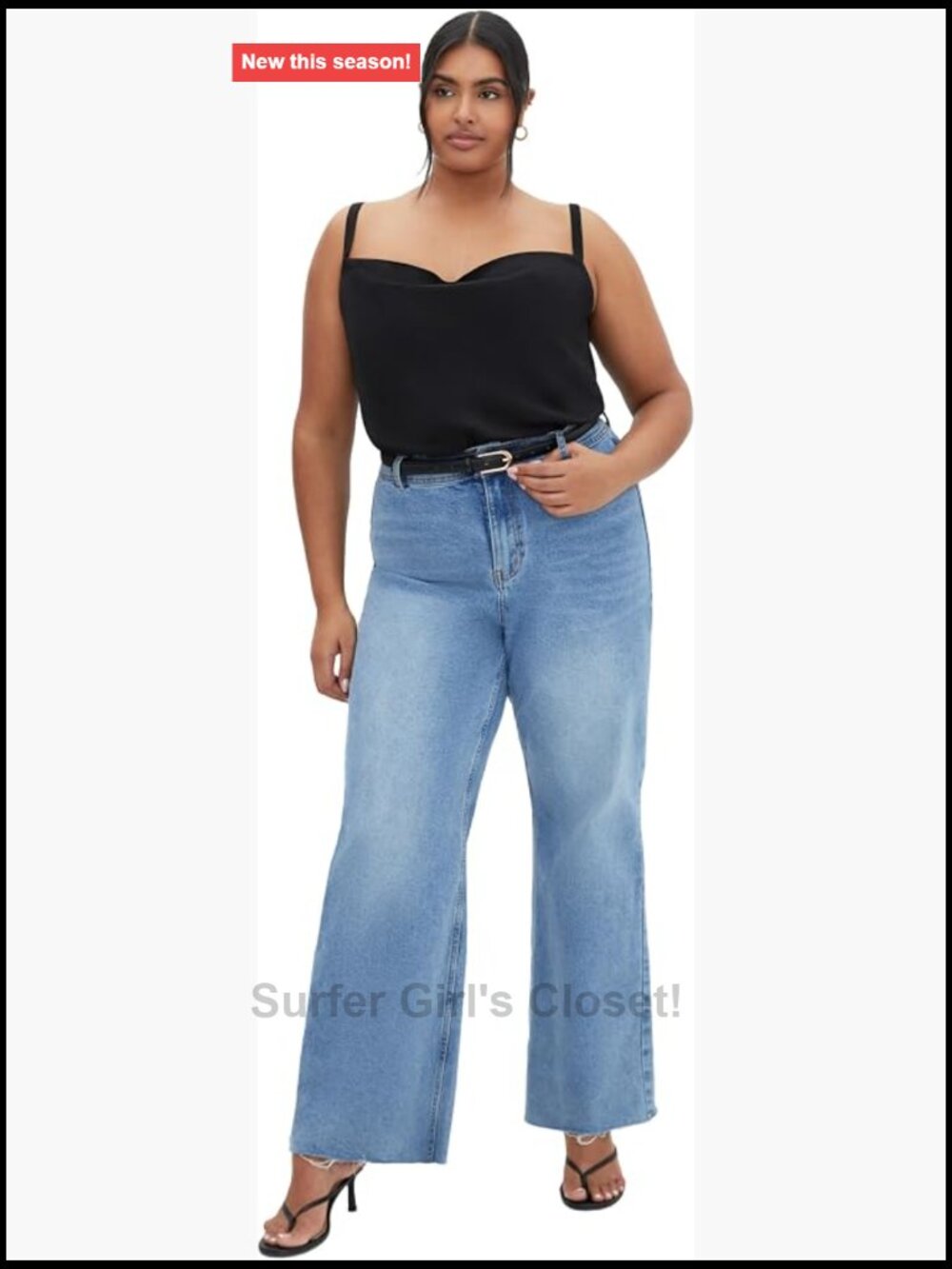 Plus Size Cowl Neck Tank Cami Sleeveless Stretch Polyester